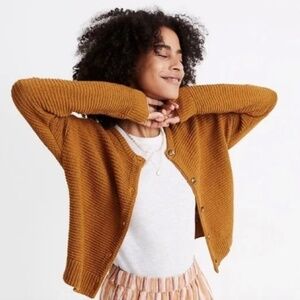 Madewell Terracotta Deville Cardigan Sweater XL